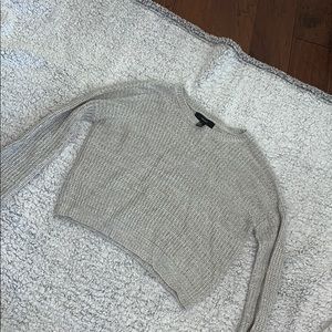 Gray knit sweater